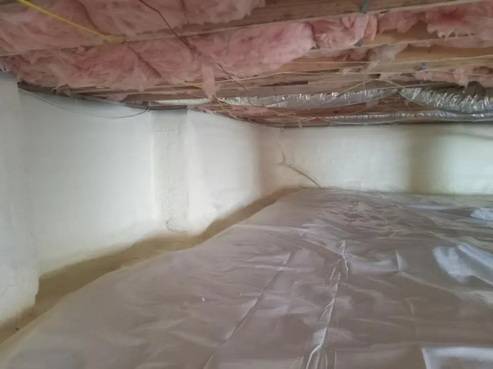 Crawl space encapsulation with closed-cell spray foam for Spray Foam Roofing in Bay Minette